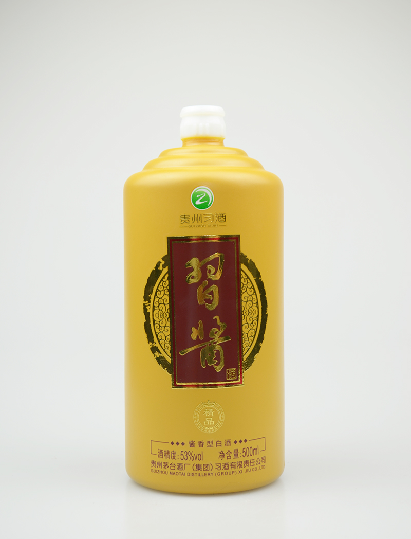 习酱烤花喷釉玻璃酒瓶