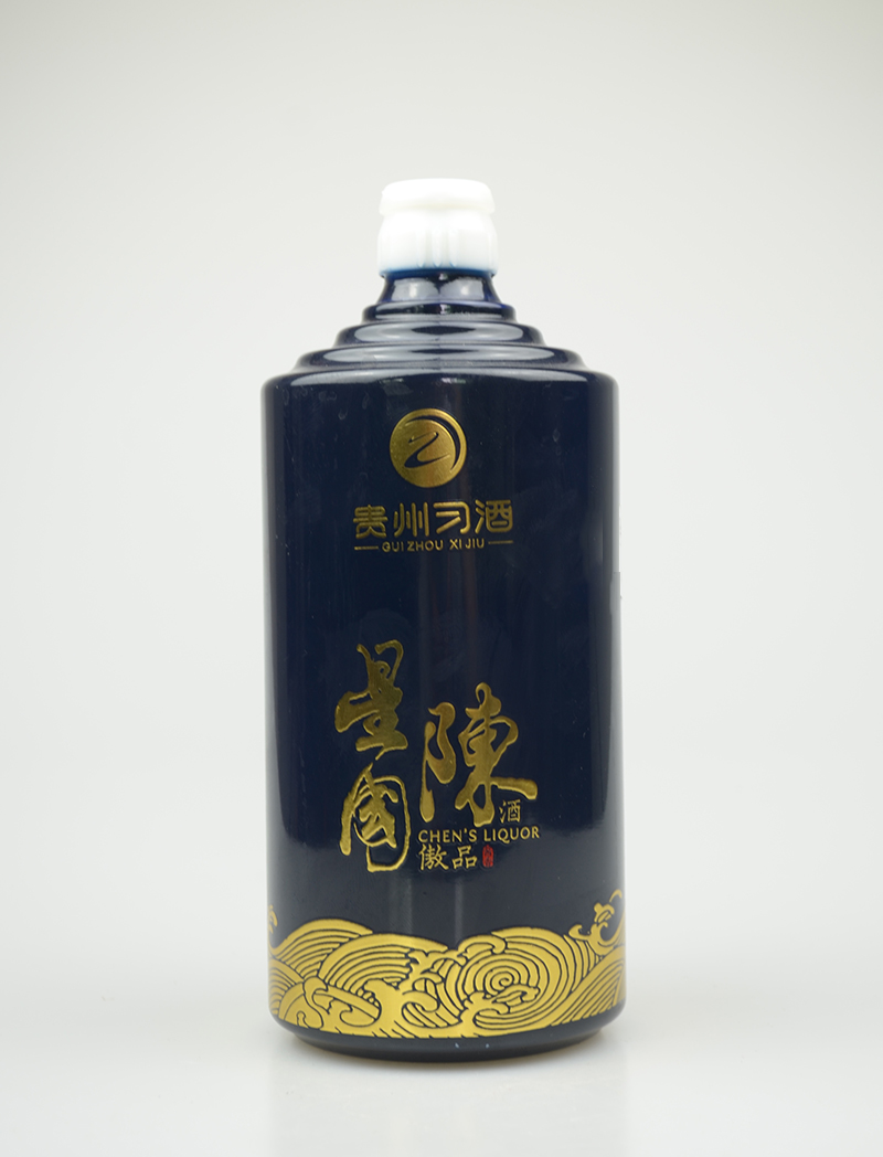 贵州习酒喷釉玻璃酒瓶