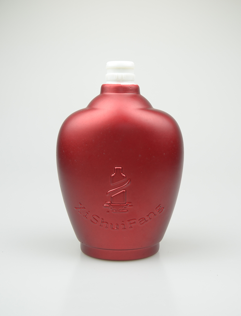 和田彩釉玻璃酒瓶